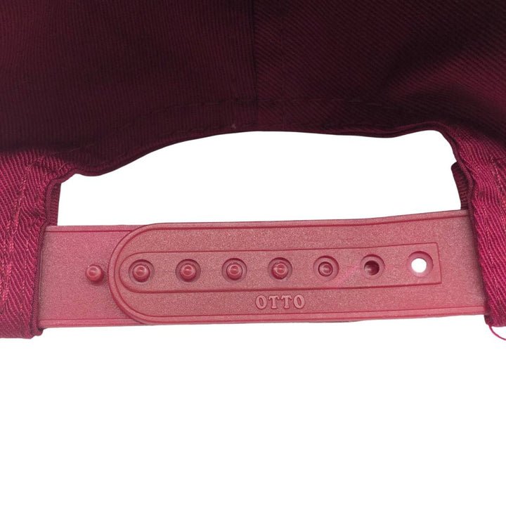 Vintage 90'S OTTO Advertising Two-Tone 6-Panel Cap, One Size Fits Most polyester bordeaux Vintage Second Hand