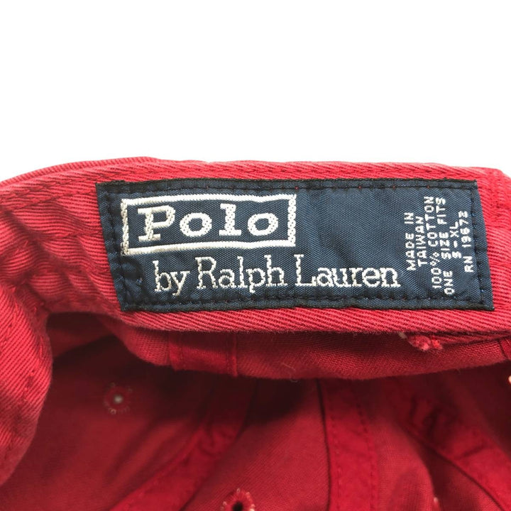Ralph Lauren POLO by Ralph Lauren Baseball Cap Free Size cotton red type Vintage Second Hand