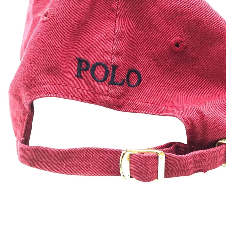 Ralph Lauren POLO by Ralph Lauren Baseball Cap Free Size cotton red type Vintage Second Hand