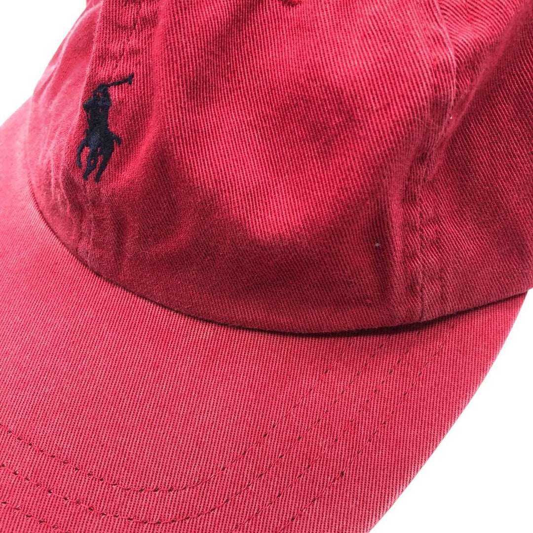 Ralph Lauren POLO by Ralph Lauren Baseball Cap Free Size cotton red type Vintage Second Hand