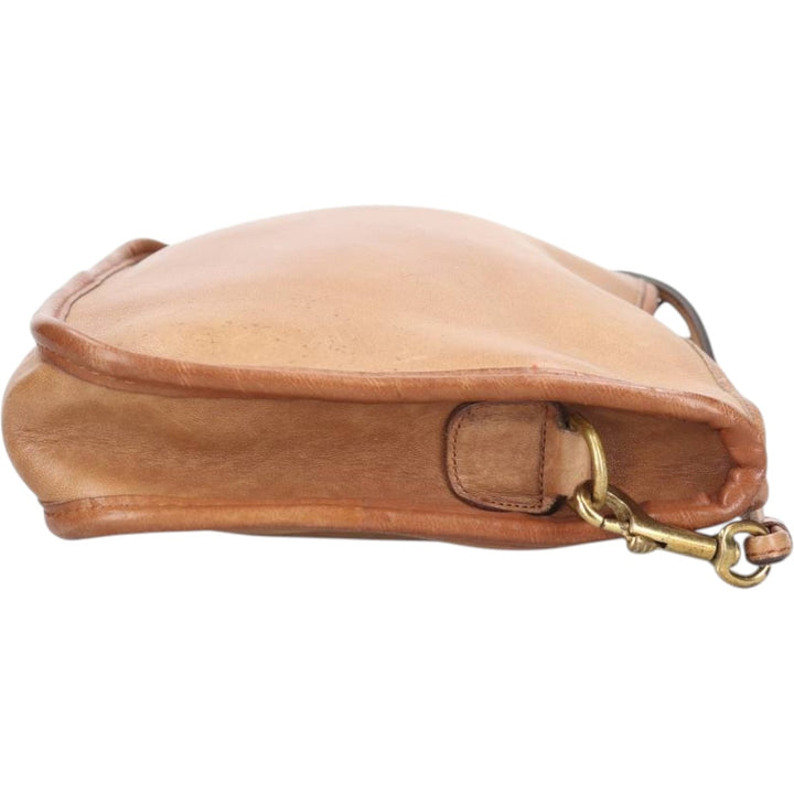 1970'S Coach 2-Way Clutch/Shoulder Bag, Made in USA, Vintage genuine leather Camel type Vintage Second Hand