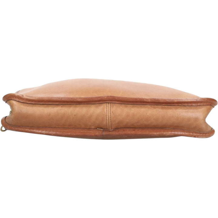 1970'S Coach 2-Way Clutch/Shoulder Bag, Made in USA, Vintage genuine leather Camel type Vintage Second Hand