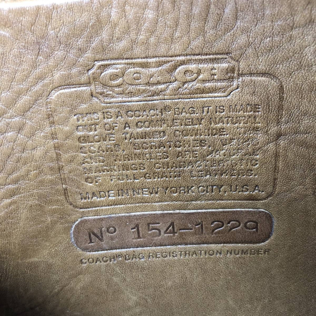 1970'S Coach 2-Way Clutch/Shoulder Bag, Made in USA, Vintage genuine leather Camel type Vintage Second Hand