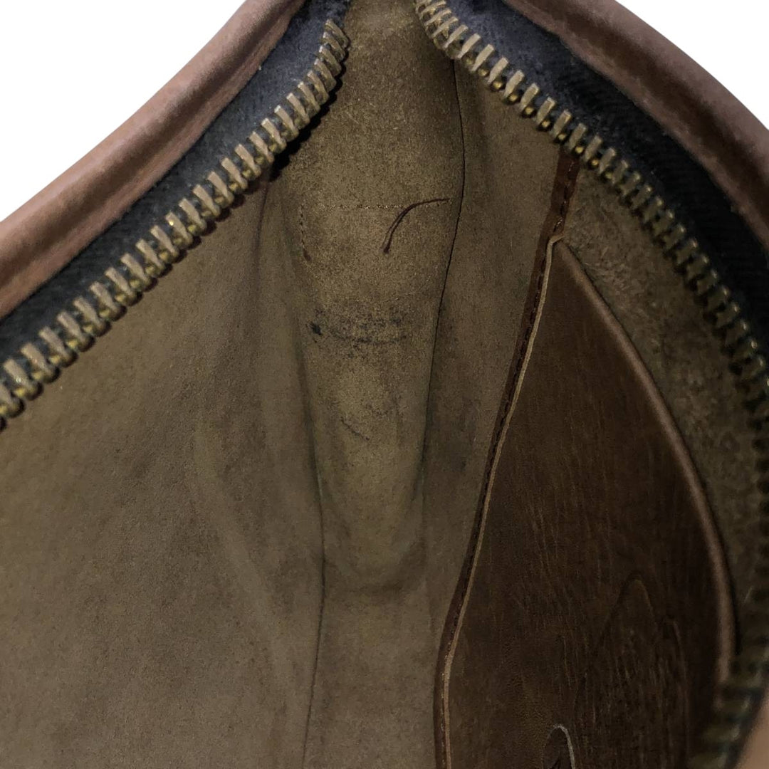 1970'S Coach 2-Way Clutch/Shoulder Bag, Made in USA, Vintage genuine leather Camel type Vintage Second Hand