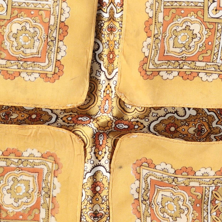 All-over print scarf made in Italy acetate brown type Vintage Second Hand