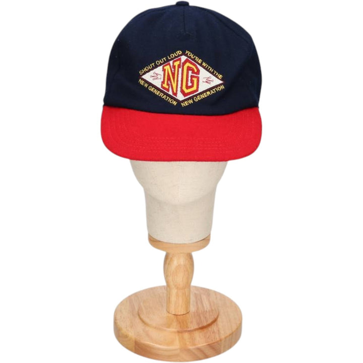NEW GENERATION Two-Tone Wool Baseball Cap (Free Size) wool navy blue type Vintage Second Hand