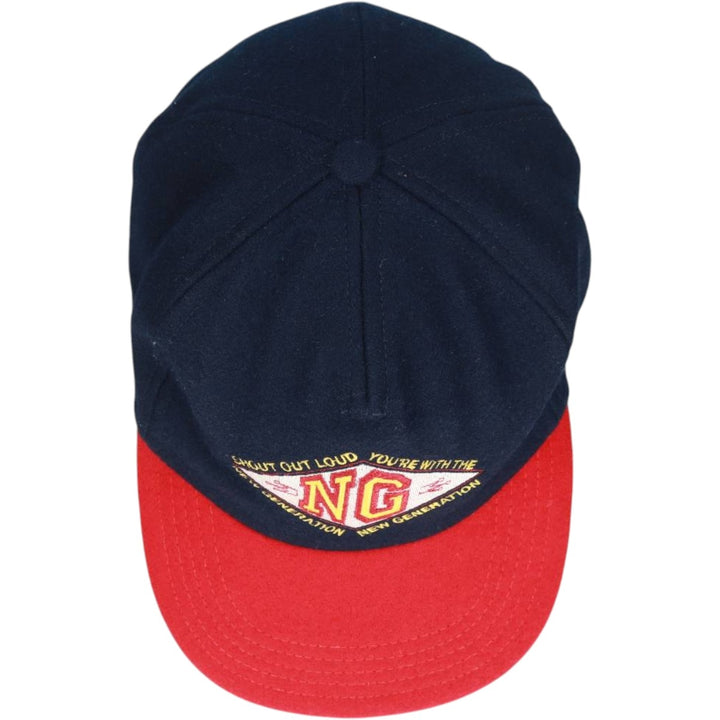 NEW GENERATION Two-Tone Wool Baseball Cap (Free Size) wool navy blue type Vintage Second Hand