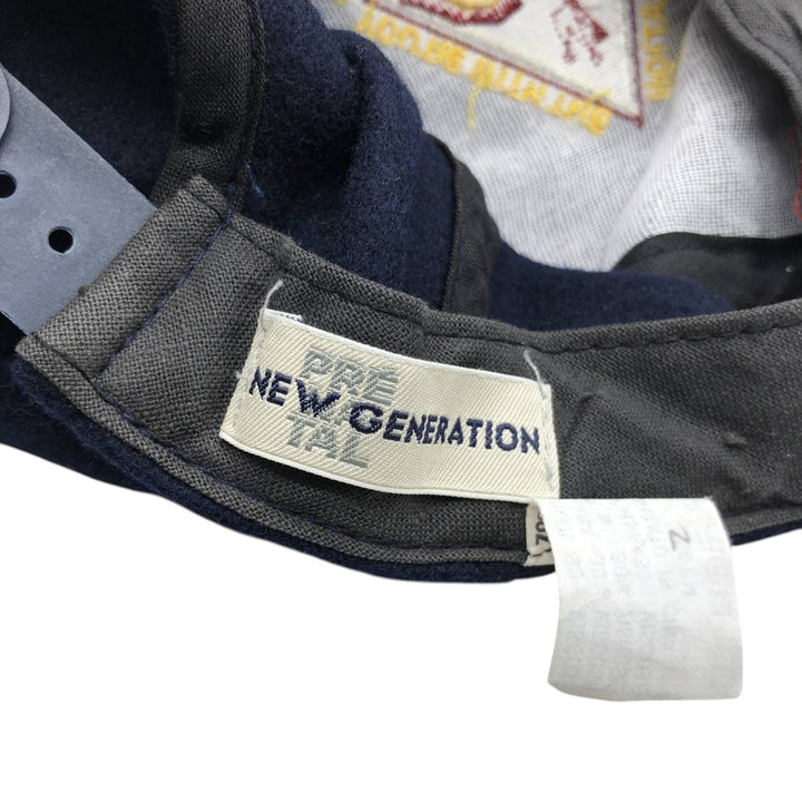 NEW GENERATION Two-Tone Wool Baseball Cap (Free Size) wool navy blue type Vintage Second Hand