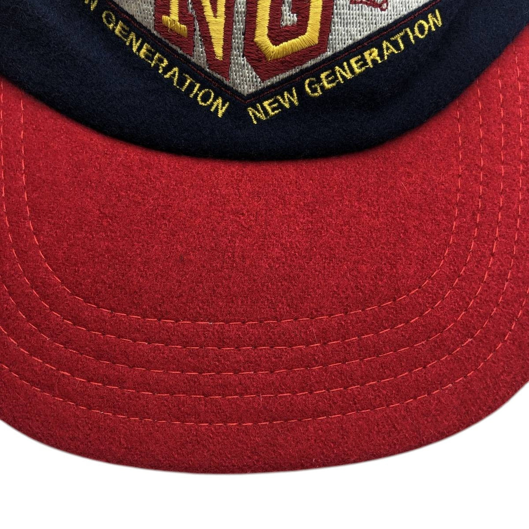 NEW GENERATION Two-Tone Wool Baseball Cap (Free Size) wool navy blue type Vintage Second Hand