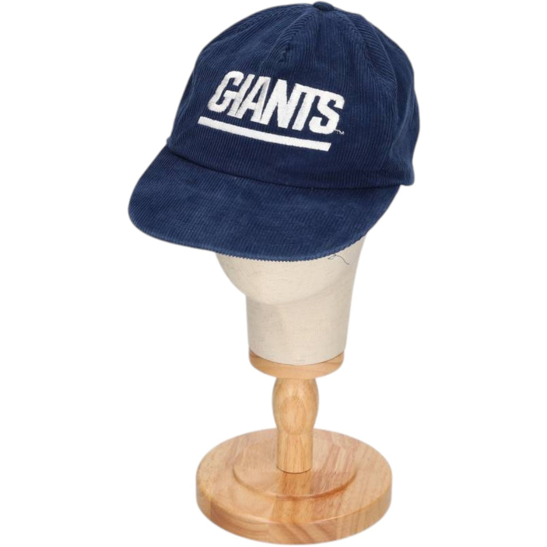 Vintage 80s-90'S SHELL New York Giants Corduroy Trucker Cap, One Size Fits Most cotton navy blue type Vintage Second Hand
