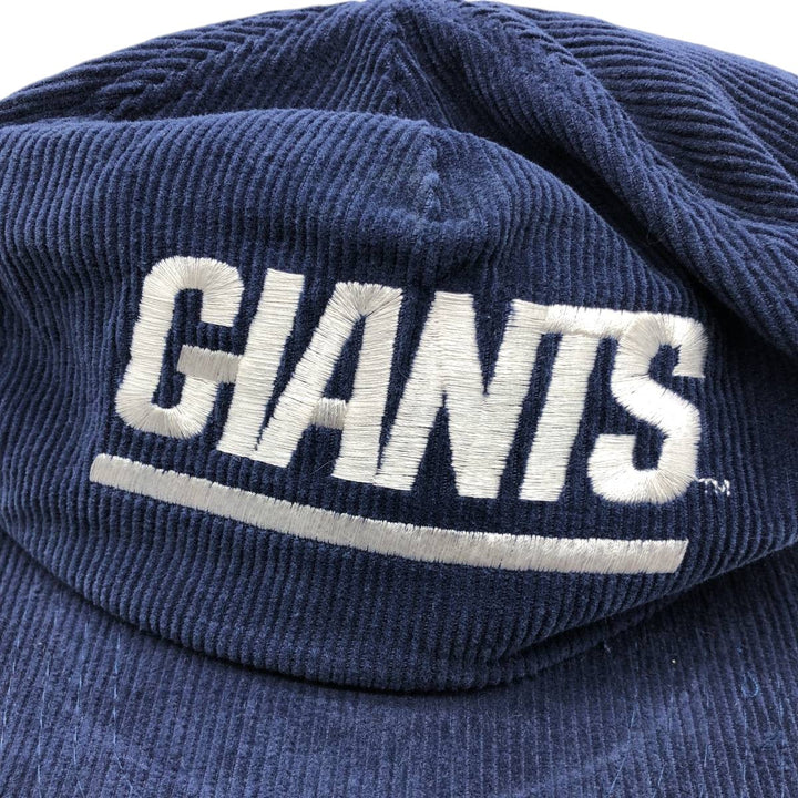 Vintage 80s-90'S SHELL New York Giants Corduroy Trucker Cap, One Size Fits Most cotton navy blue type Vintage Second Hand