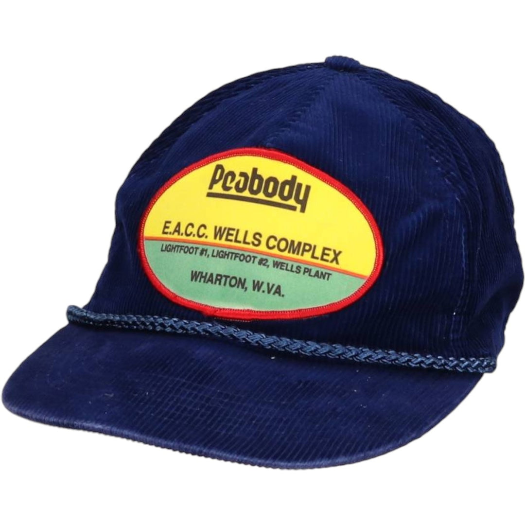 Corduroy cap trucker cap free size unclear navy blue type Vintage Second Hand