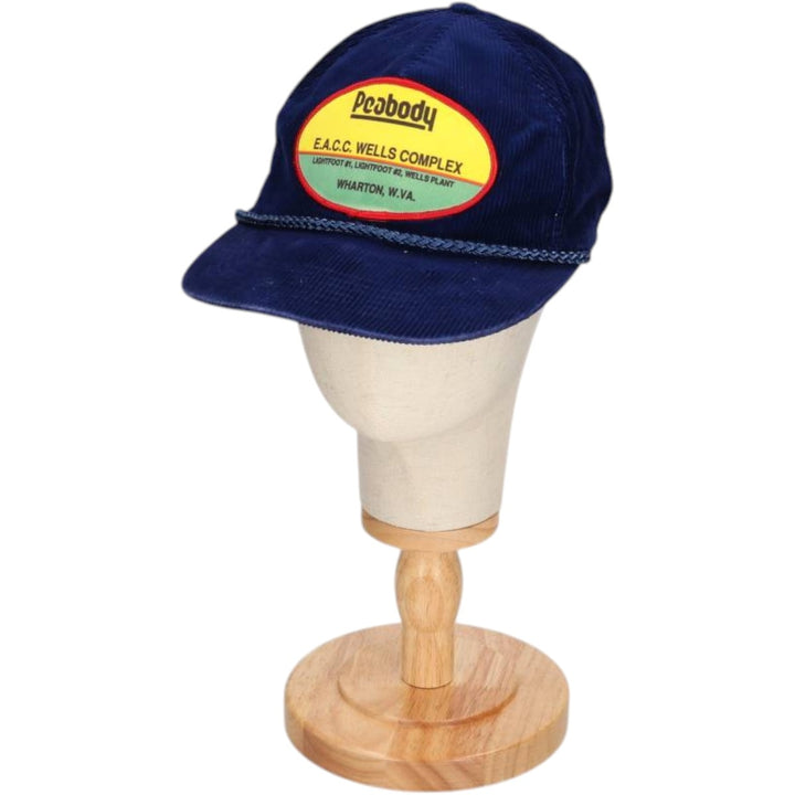 Corduroy cap trucker cap free size unclear navy blue type Vintage Second Hand