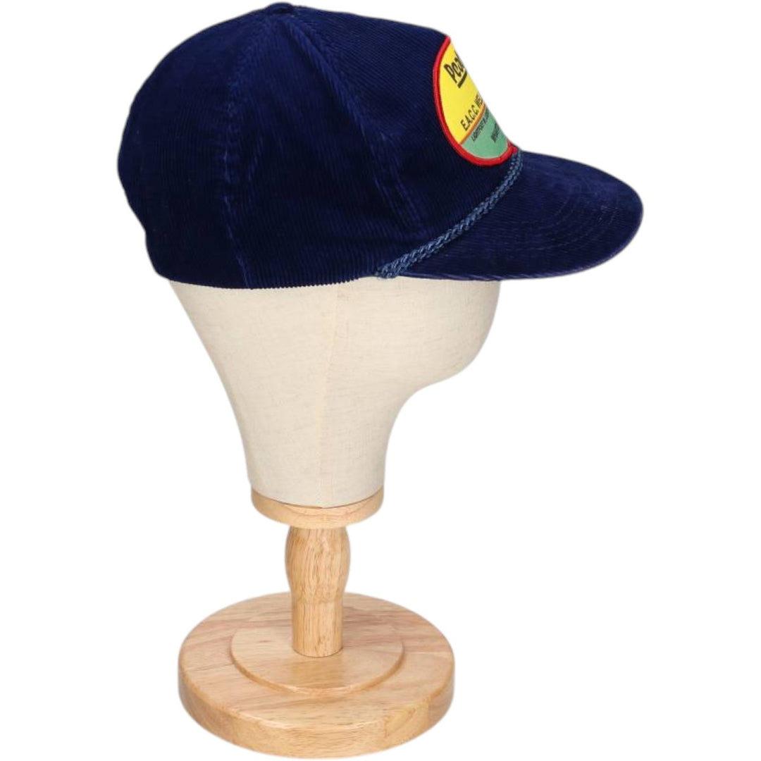 Corduroy cap trucker cap free size unclear navy blue type Vintage Second Hand