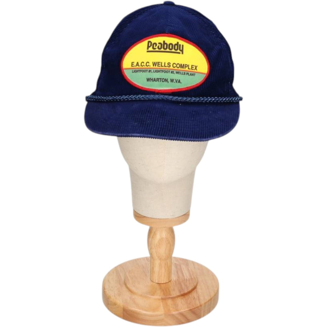 Corduroy cap trucker cap free size unclear navy blue type Vintage Second Hand