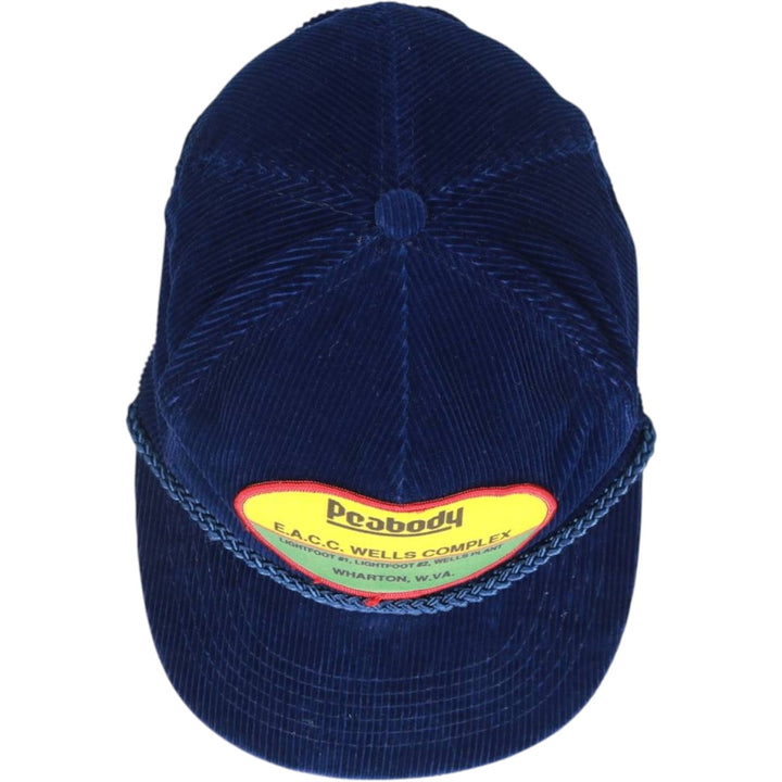 Corduroy cap trucker cap free size unclear navy blue type Vintage Second Hand