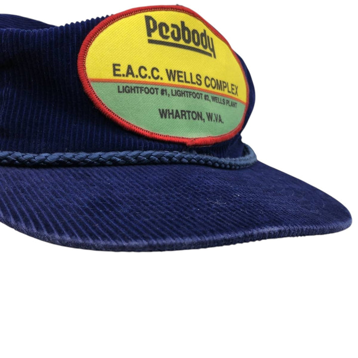 Corduroy cap trucker cap free size unclear navy blue type Vintage Second Hand