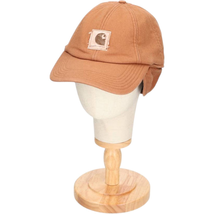 2000'S Carhartt Ear Flap Cap, One Size Fits All cotton brown type Vintage Second Hand