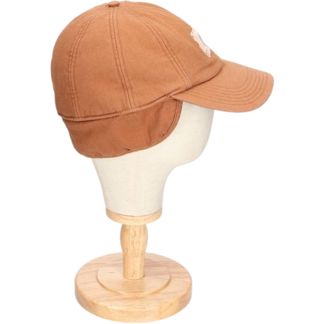 2000'S Carhartt Ear Flap Cap, One Size Fits All cotton brown type Vintage Second Hand