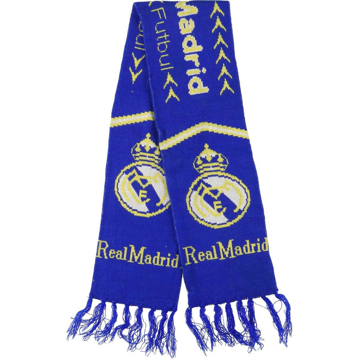 LA LIGA REAL MADRID all-over soccer scarf unclear blue type Vintage Second Hand