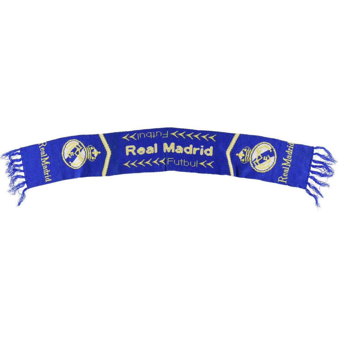 LA LIGA REAL MADRID all-over soccer scarf unclear blue type Vintage Second Hand