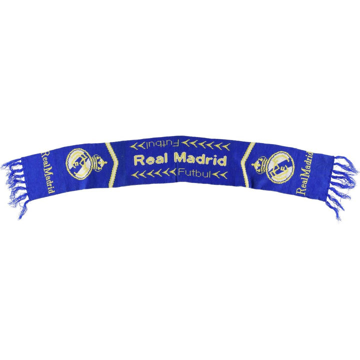 LA LIGA REAL MADRID all-over soccer scarf unclear blue type Vintage Second Hand