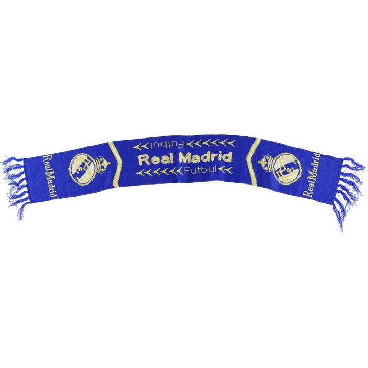 LA LIGA REAL MADRID all-over soccer scarf unclear blue type Vintage Second Hand