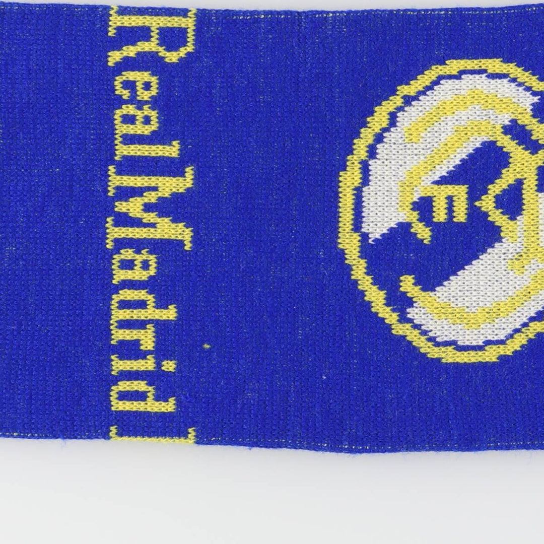 LA LIGA REAL MADRID all-over soccer scarf unclear blue type Vintage Second Hand