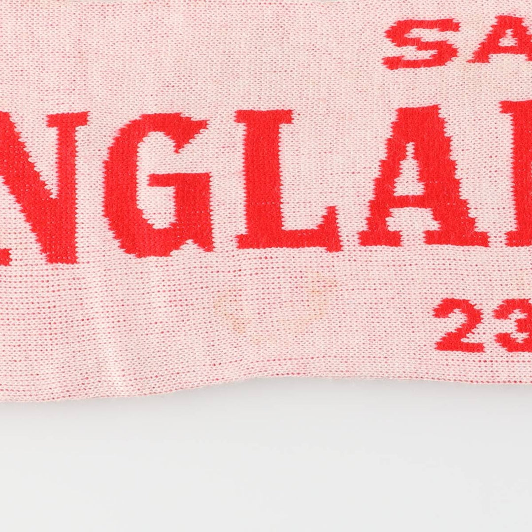 England and France Rugby Team Print Scarf unclear blue type Vintage Second Hand