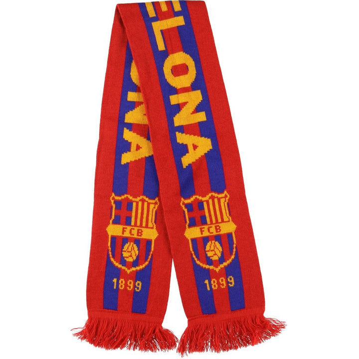 LA LIGA FC BARCELONA all-over soccer scarf unclear red type Vintage Second Hand