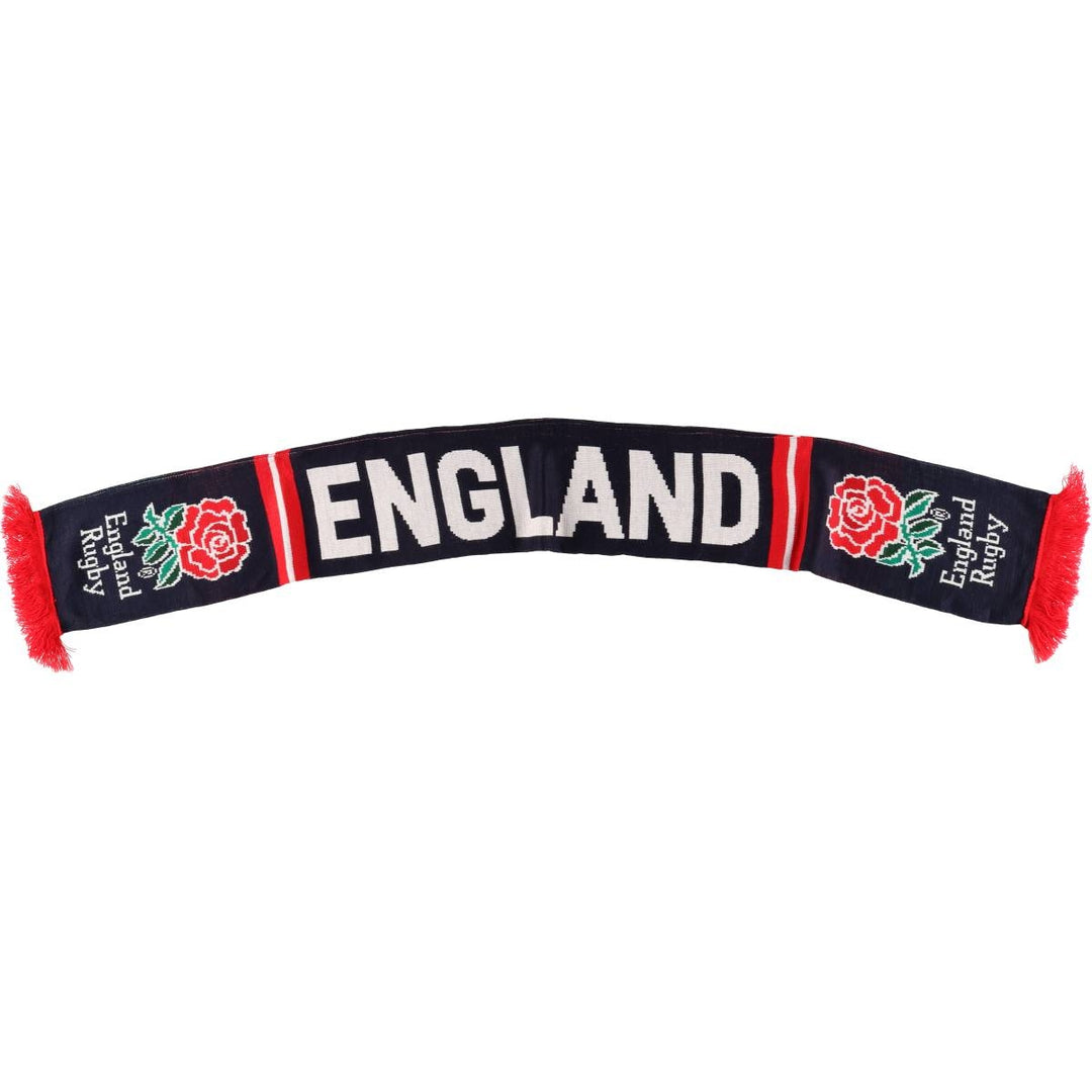 England Rugby Team All-Over Print Acrylic Scarf, Made in the UK acrylic navy blue type Vintage Second Hand