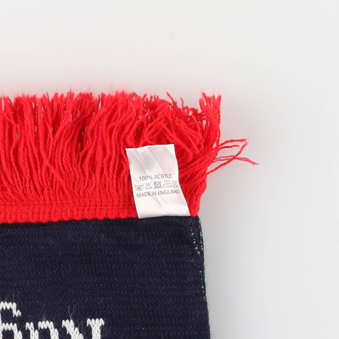 England Rugby Team All-Over Print Acrylic Scarf, Made in the UK acrylic navy blue type Vintage Second Hand