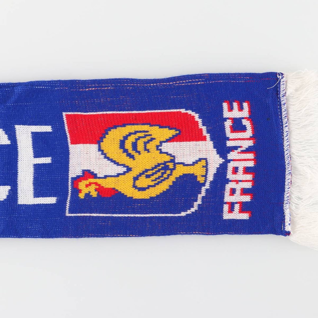 All-over print acrylic scarf, made in the UK acrylic blue type Vintage Second Hand