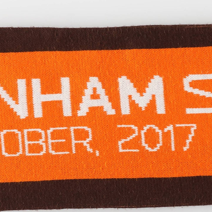 NFL CLEVELAND BROWNS Cleveland Browns all-over print acrylic scarf, made in England acrylic brown type Vintage Second Hand