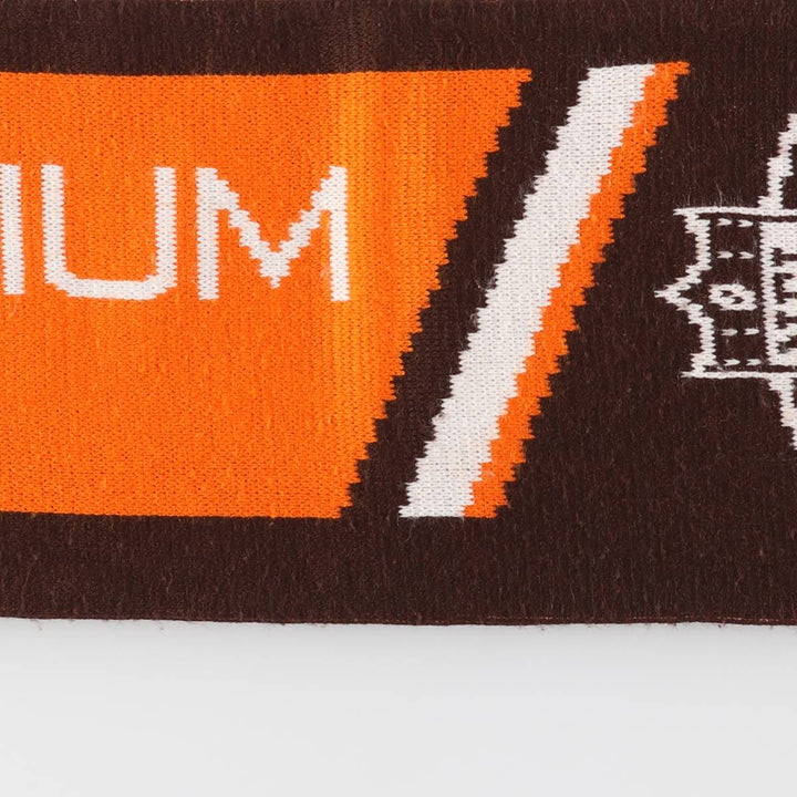 NFL CLEVELAND BROWNS Cleveland Browns all-over print acrylic scarf, made in England acrylic brown type Vintage Second Hand