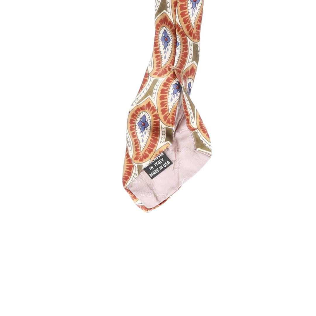 Christian Dior MONSIEUR all-over print tie, made in the USA silk brown type Vintage Second Hand