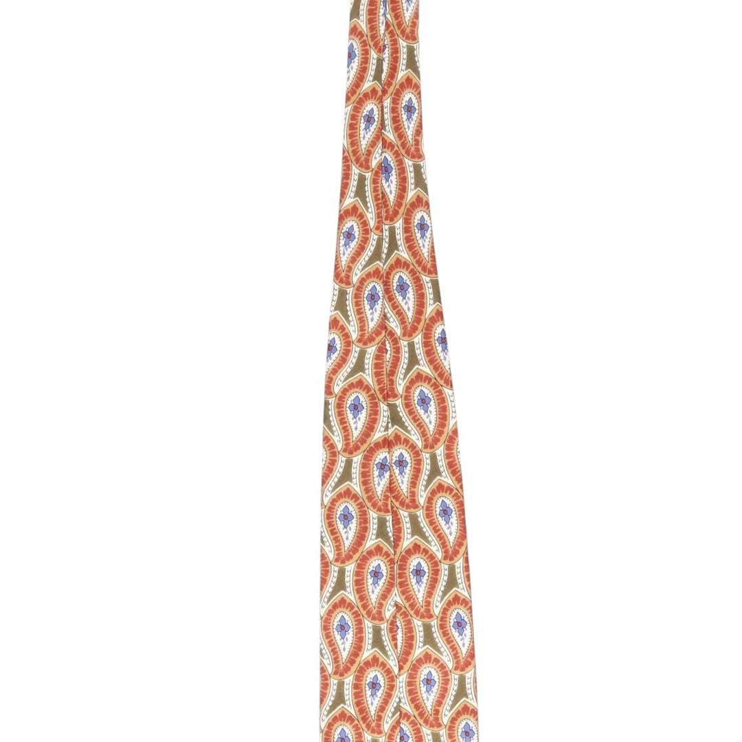 Christian Dior MONSIEUR all-over print tie, made in the USA silk brown type Vintage Second Hand