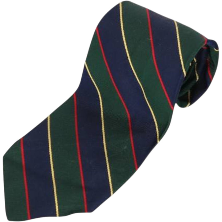 ROBERT TALBOTT Stripe Pattern Tie Made in USA silk green type Vintage Second Hand