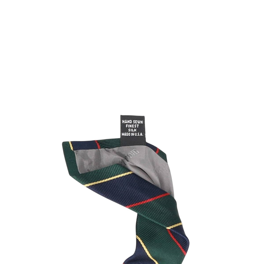 ROBERT TALBOTT Stripe Pattern Tie Made in USA silk green type Vintage Second Hand