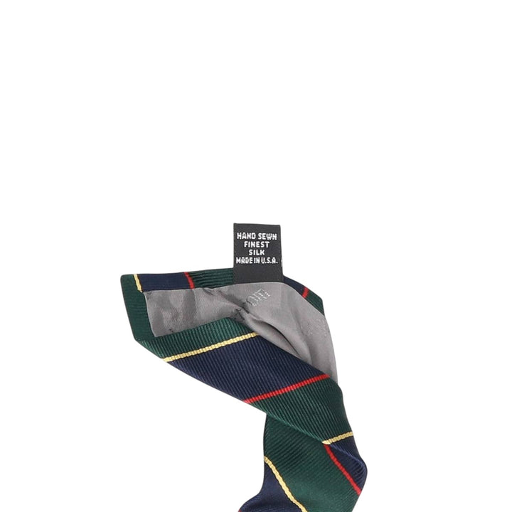 ROBERT TALBOTT Stripe Pattern Tie Made in USA silk green type Vintage Second Hand