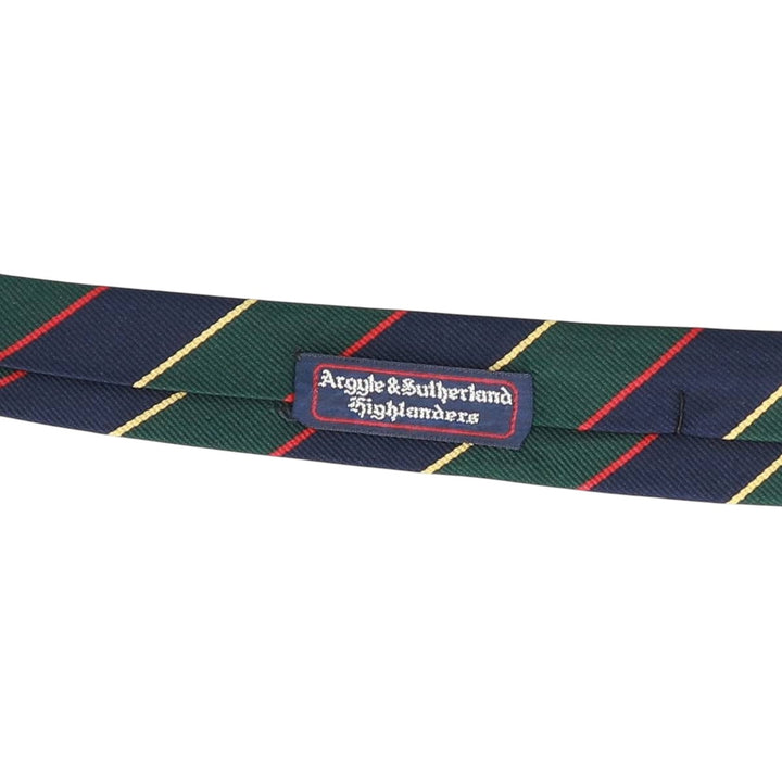 ROBERT TALBOTT Stripe Pattern Tie Made in USA silk green type Vintage Second Hand