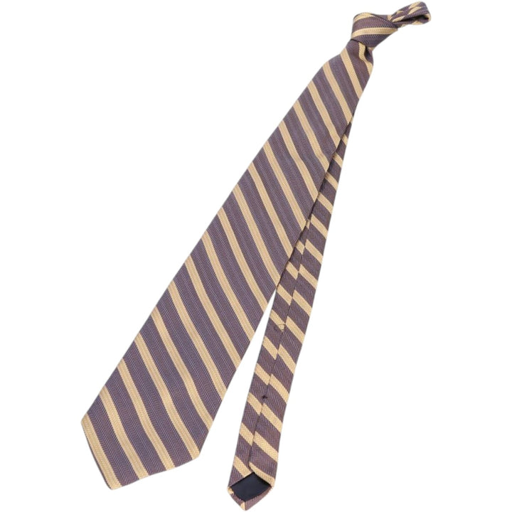 Brooks Brothers MAKERS Stripe Pattern Tie, Made in USA silk Purple type blue-purple Vintage Second Hand