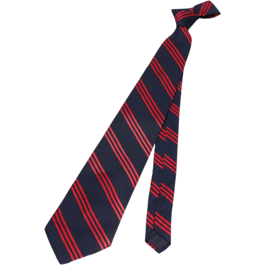 Brooks Brothers MAKERS Stripe Pattern Tie, Made in USA silk red type Vintage Second Hand