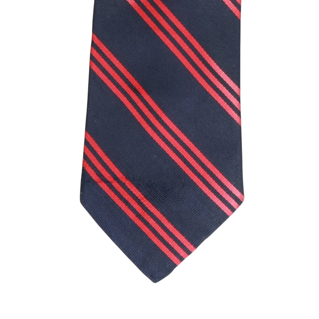Brooks Brothers MAKERS Stripe Pattern Tie, Made in USA silk red type Vintage Second Hand