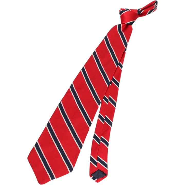 Brooks Brothers MAKERS Stripe Pattern Tie, Made in USA silk red type Vintage Second Hand