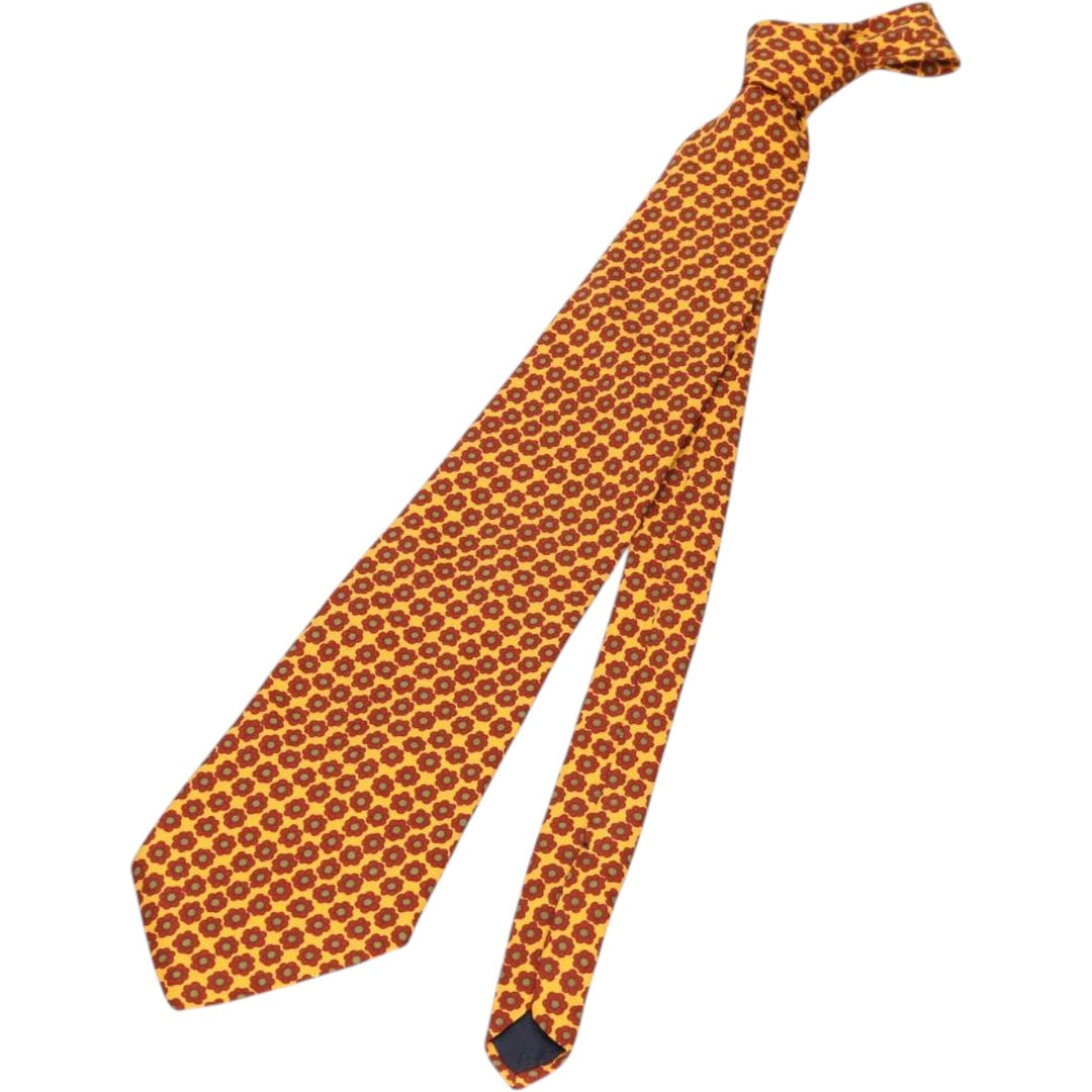 Brooks Brothers MAKERS Floral Print Tie, Made in USA silk burgundy type Vintage Second Hand