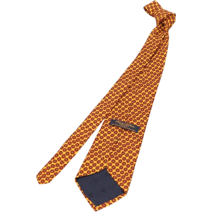 Brooks Brothers MAKERS Floral Print Tie, Made in USA silk burgundy type Vintage Second Hand