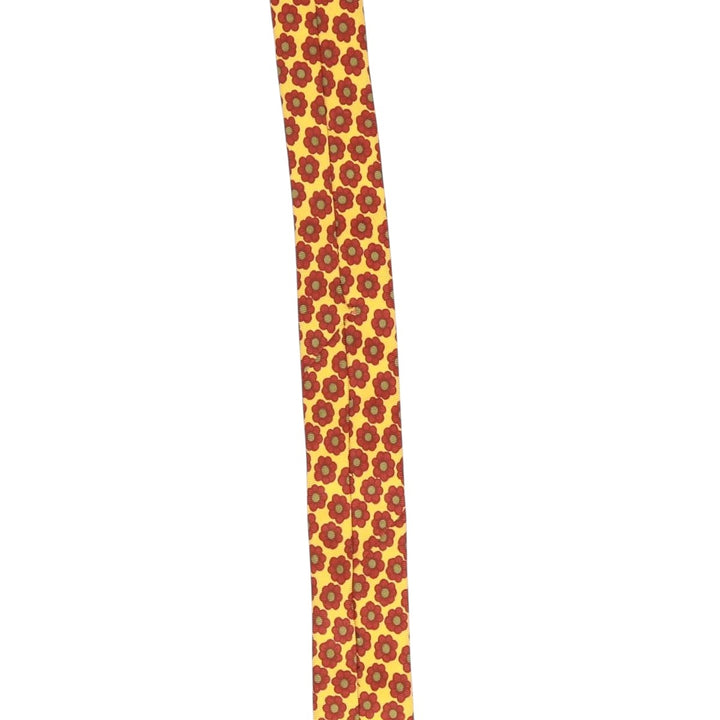 Brooks Brothers MAKERS Floral Print Tie, Made in USA silk burgundy type Vintage Second Hand