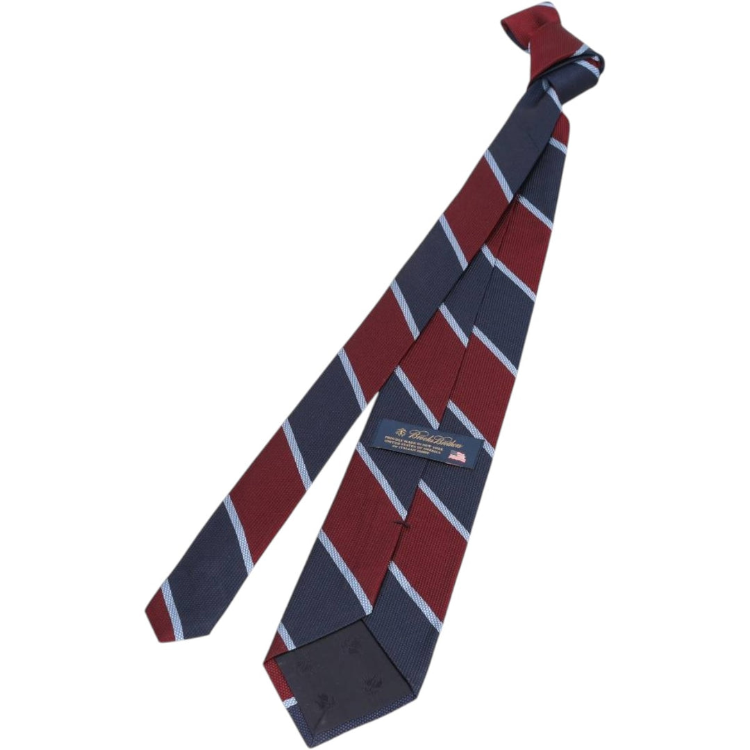 Brooks Brothers Stripe Pattern Tie, Made in USA silk Blue type light blue Vintage Second Hand