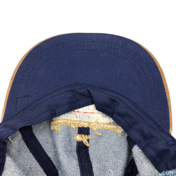 Levi's baseball cap, one size fits most, two-tone suede with leather brim cotton Blue type light blue Vintage Second Hand